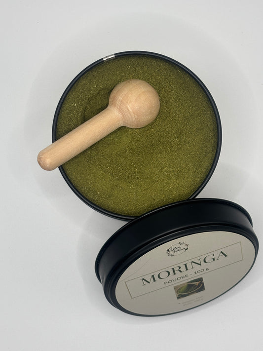 Moringa en poudre 100g – Boîte premium